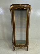 Display Cabinet, vintage display cabinet, in French Rococo style, glazed door and side panels with 3