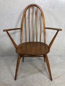 Ercol, A single 1960s Ercol blond stick back dinning chair A.F
