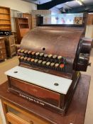 interior /decorator interest, vintage shop cash register, wood effect metal body ,by The National
