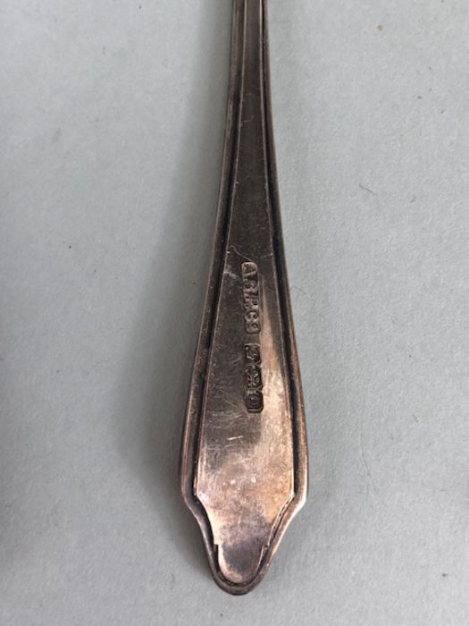 Collection of hallmarked silver items flatware to include Silver spoons and forks total weight - Image 5 of 9