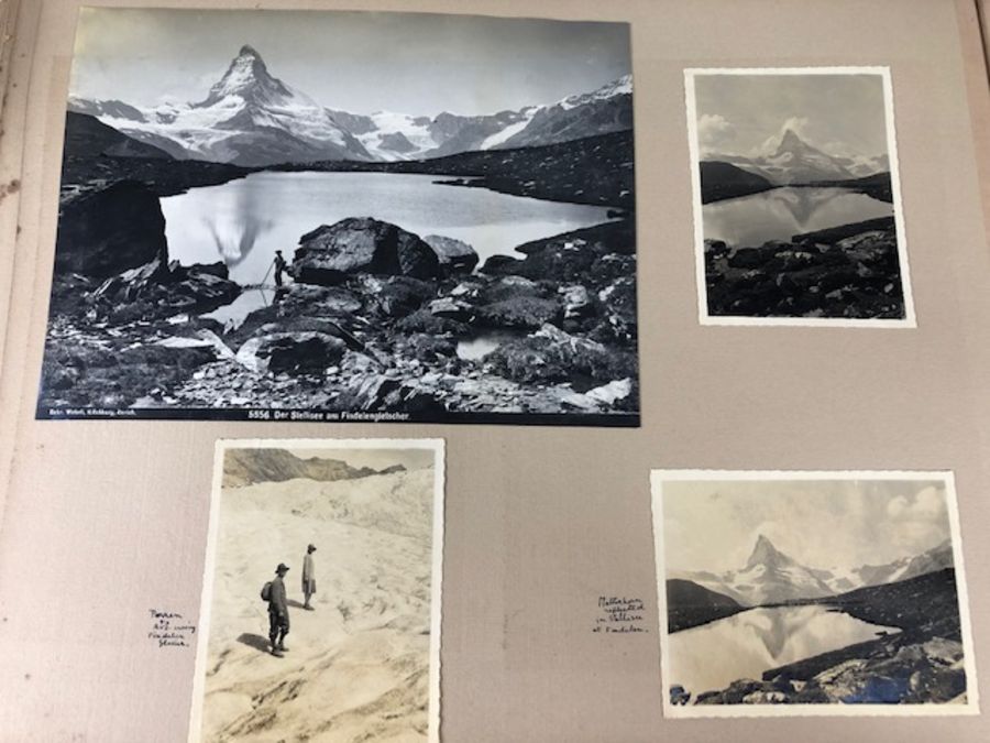 Mountaineering/ topographical interest, a pre 1940s album containing pictures ,photographs and - Image 3 of 6