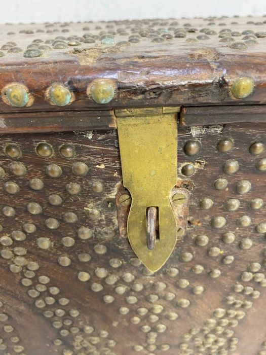 Zanzibar Chest with studded brass detailing, rising lid, handles to each end and internal - Image 9 of 21