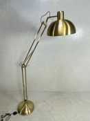 Modern floor-standing, brass-effect Anglepoise standard lamp, approx 175cm in height