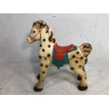 Decorator/ toy interest, 1960s child's ride on MOBO metal horse, A.F
