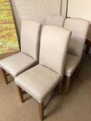 Four contemporary dining room chairs