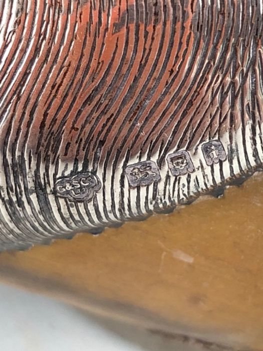 Silver ink well horses hoof, Ink well made from a horses hoof with English silver mounts - Image 7 of 21