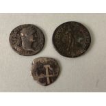 Three coins to include a Roman silver Denarius