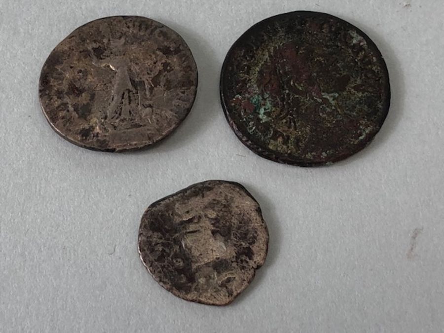 Three coins to include a Roman silver Denarius - Image 2 of 8
