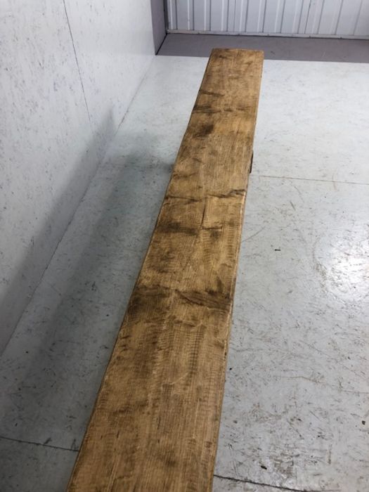 Modern oak bench, approx 182cm in length - Image 3 of 7