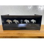 sporting interest, Modern metal magnetic target box ,with wild boar silhouettes, A .F