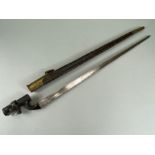 Military interest, A Victorian British Socket Bayonet for the Martini rifle, complete with