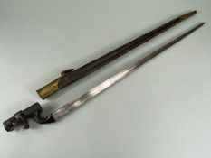 Military interest, A Victorian British Socket Bayonet for the Martini rifle, complete with