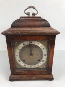 Elliott 8-day mantel clock, French escapement, with key, approx 29cm in height (A/F)