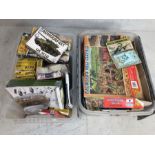 Model making /Diorama Interest. a large collection of boxed model kits and figures, WW2, vehicles ,