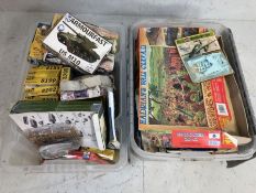 Model making /Diorama Interest. a large collection of boxed model kits and figures, WW2, vehicles ,