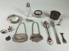 Silver hallmarked items (min silver weight 163g) A/F