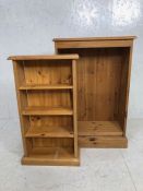 Book Cases, 2 Modern pine Book Cases, with adjustable shelves, the larger approximately 61cm x