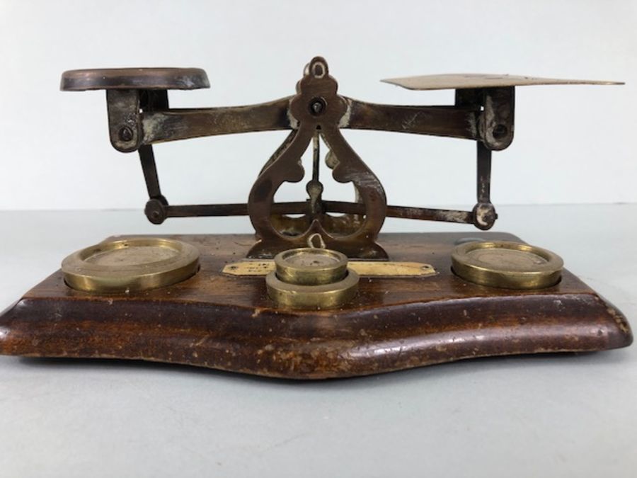 Postage scales, a set of English postage scales for inland post, with weights from 1/2 oz to 4oz, - Image 5 of 13
