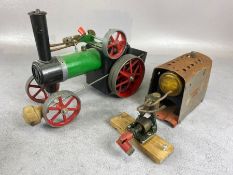 Mamod steam interest. A Mamod Traction engine and a Mamod stationary plant engine both A.F