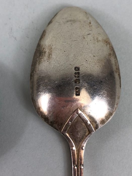 Collection of hallmarked silver items flatware to include Silver spoons and forks total weight - Image 8 of 9