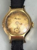 14ct Gold cased vintage wristwatch by Alpina
