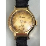 14ct Gold cased vintage wristwatch by Alpina