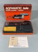 Vintage Boxed Camera: AGFAMATIC tele 4008 pocket sensor camera in original case with film and