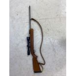 BSA under lever air rifle with wide angle scope