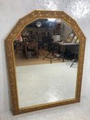 Gilt Frame Mirror, modern Gilt framed mirror the frame with boarder decoration of flowers