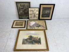 Pictures, Collection of 6 framed pictures on assorted subjects