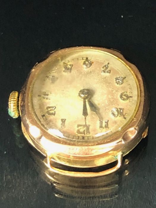 9ct Gold ladies strap watch of un-named generic make - Image 4 of 9