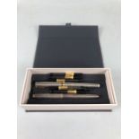 Parker fountain pens, Parker 75 Cisele sterling silver fountain pen with 14ct nib and a Parker