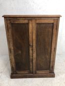 Reproduction Antique Cupboard, small 19th century style mahogany two door utility or side cupboard