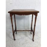 Antique furniture, 19th century occasional table with marquetry top bearing the design of a