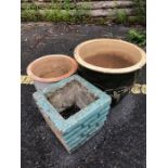 Three various garden pots