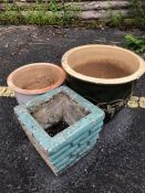 Three various garden pots