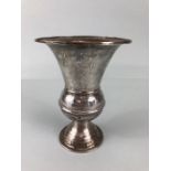 Antique Silver, 19th century Indo Persian bell top silver metal spittoon, of European influence,