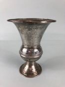 Antique Silver, 19th century Indo Persian bell top silver metal spittoon, of European influence,