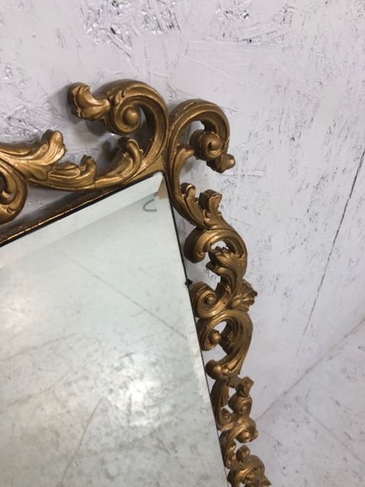 Gilt Frame Mirror, bevelled glass mirror in a rococo style gilt frame approximately 83 x 50 cm - Image 3 of 6