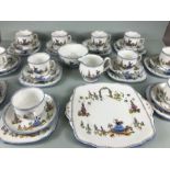 Royal Albert 'Dainty Dinah' pattern part tea set, to include 11 cups and saucers, 11 plates, 2