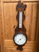 Early 20th Century oak cased barometer, approx 86cm in height (A/F)