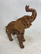 Decorative metalwork garden elephant, approx 80cm in height