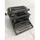 Vintage typewriter, 20th century IMPERIAL desk top typewriter retailed by Lyndale Fox , Yeovil, A.F