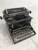 Vintage typewriter, 20th century IMPERIAL desk top typewriter retailed by Lyndale Fox , Yeovil, A.F