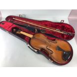 Violin and Case, Violin of German manufacture label in side reads Manufactured in Berlin Special