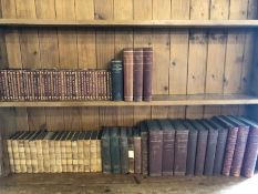 Antique books , a collection of half, full leather and cloth bound books, to include various works