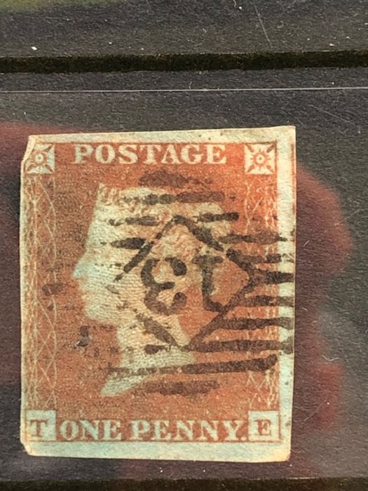 Philately, stamp interest, Penny Red Group, Penny Red Stars Imperforate 1841 on Blued Paper (12 - Image 9 of 13