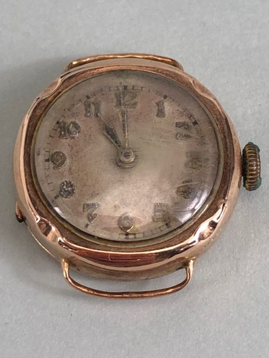 9ct Gold ladies strap watch of un-named generic make - Image 7 of 9