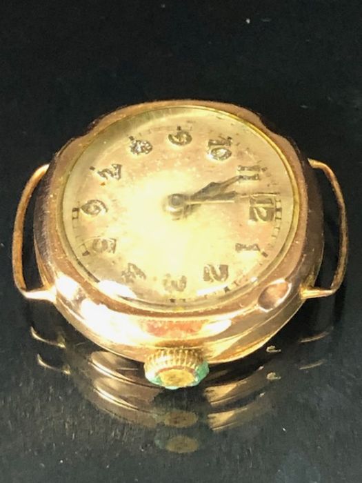 9ct Gold ladies strap watch of un-named generic make - Image 5 of 9