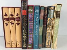 Folio society Books, Adventure interest, to include H Rider Haggard African Adventures 3 book set,